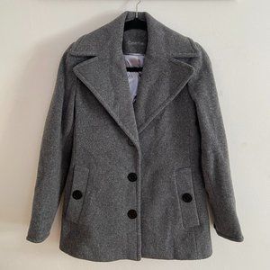 Calvin Klein Single-Breasted Wool Peacoat